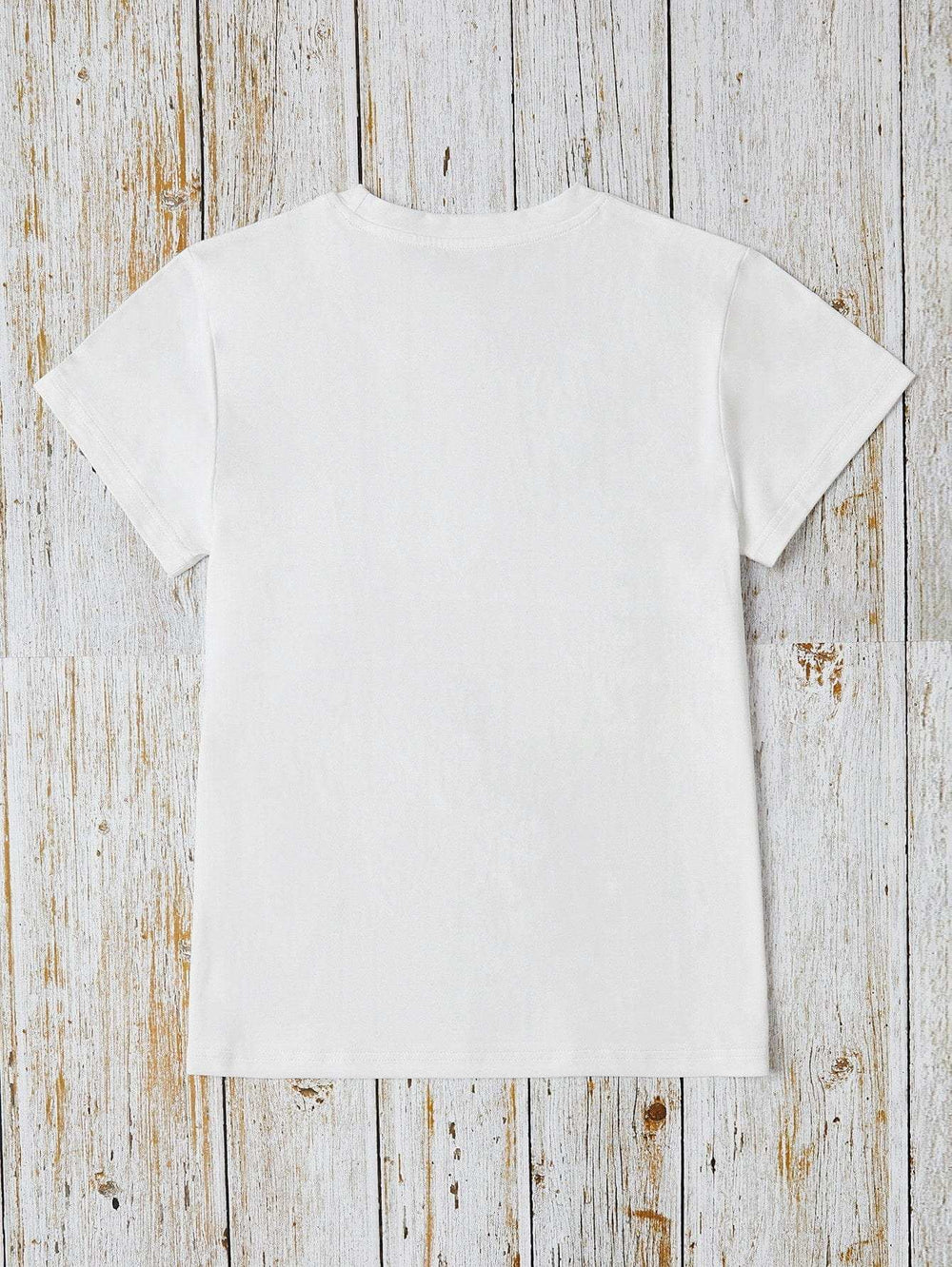 HAPPY EASTER Round Neck Short Sleeve T-Shirt - Trendsi - Flyclothing LLC