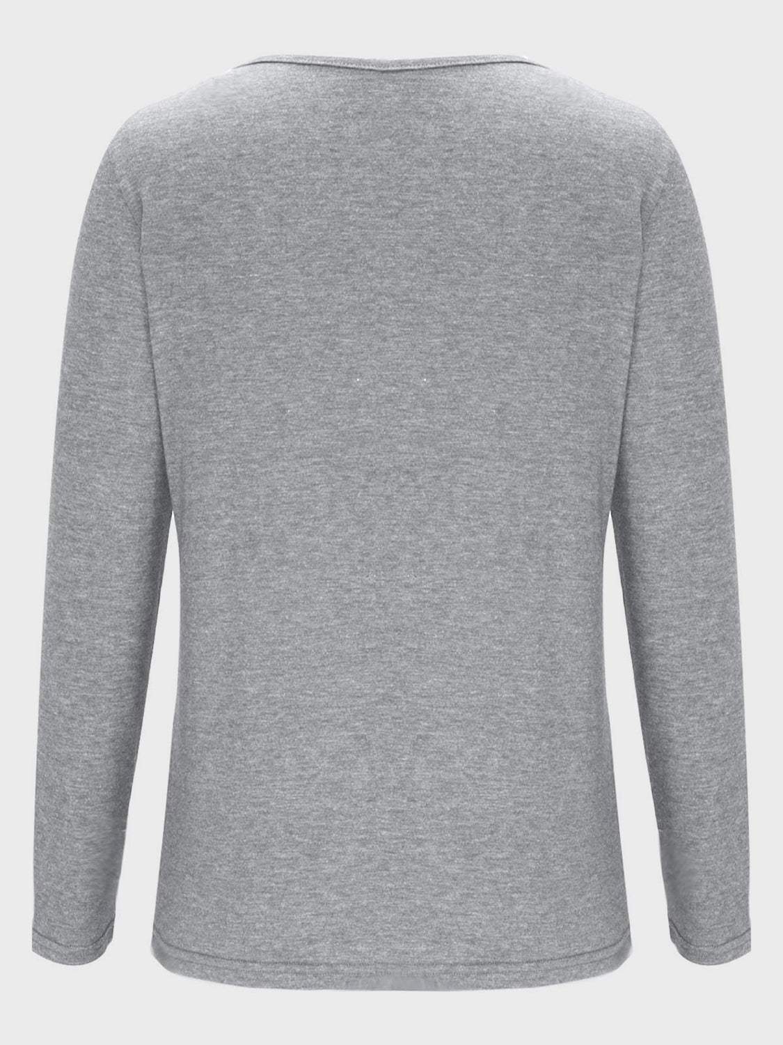 Crisscross V-Neck Long Sleeve T-Shirt - Trendsi - Flyclothing LLC