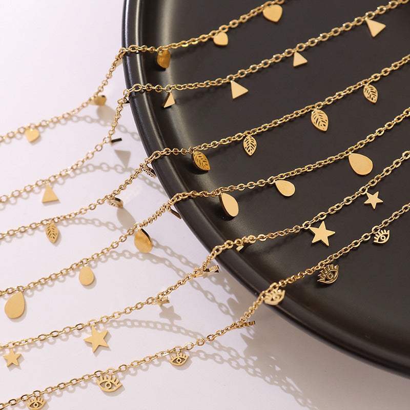 Titanium Steel Charm Necklace - Trendsi - Flyclothing LLC