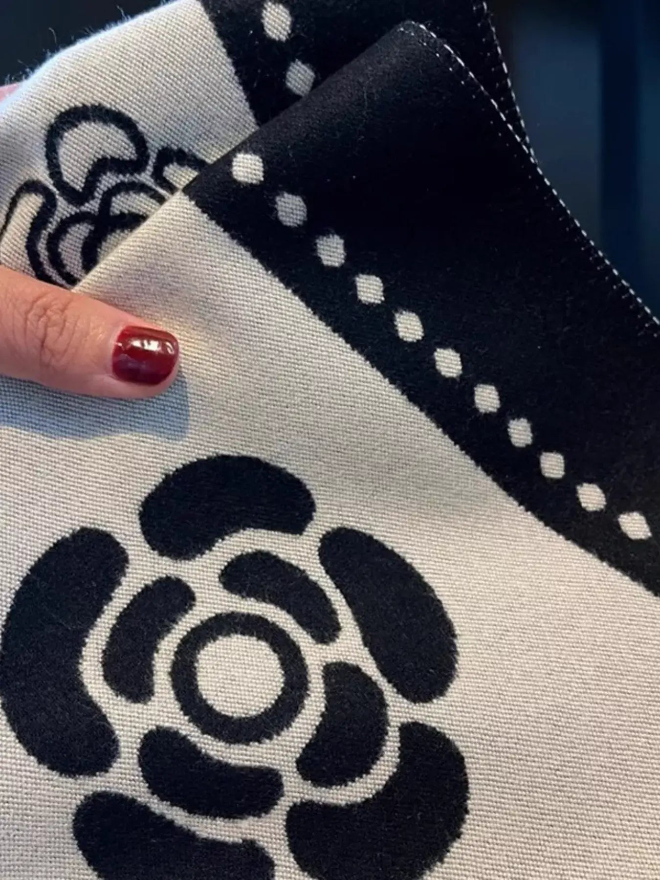 Floral Pattern Raw Hem Scarf - Trendsi - Flyclothing LLC
