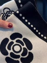 Floral Pattern Raw Hem Scarf - Trendsi - Flyclothing LLC