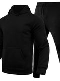 Men's Full Size Long Sleeve Hoodie and Pants Set Plus Size - Trendsi