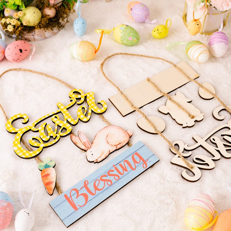 Easter Wooden Hanging Widget - Trendsi