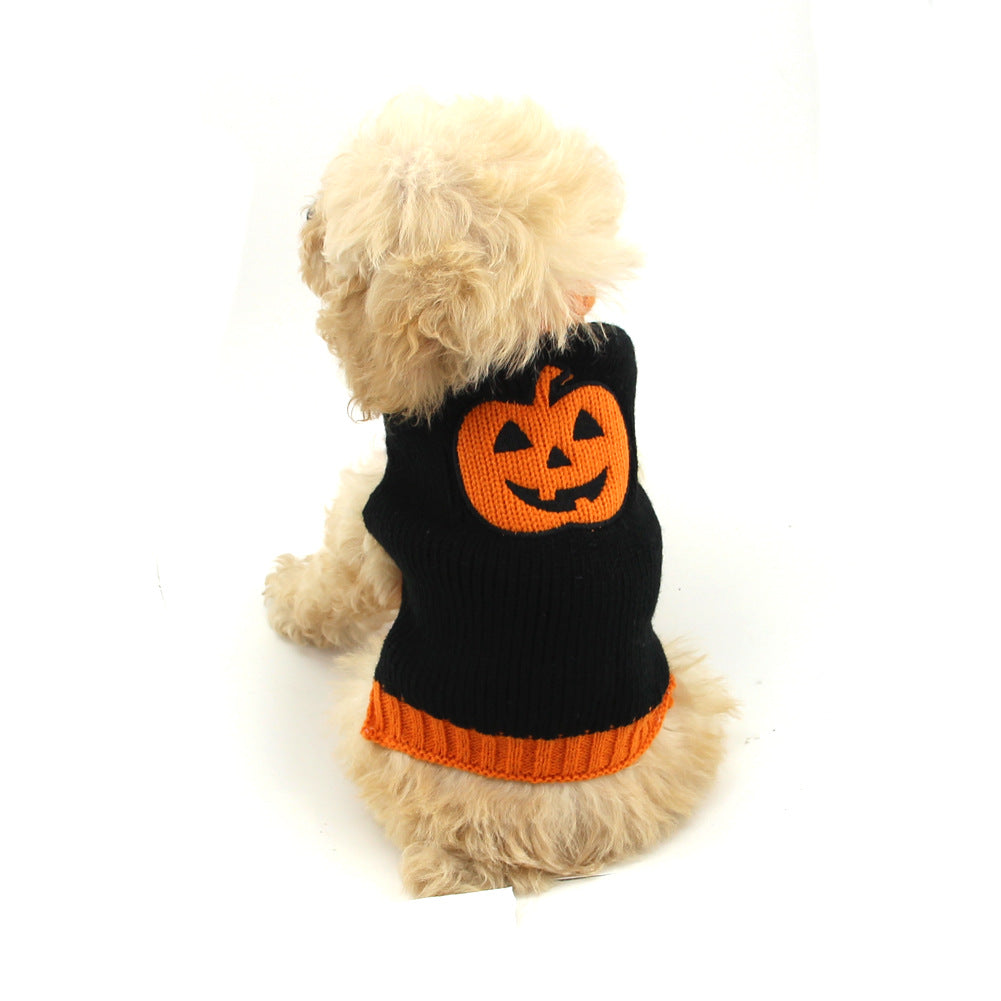Pet Halloween Dog Knitted Pumpkin Sweater - My Store - Flyclothing LLC