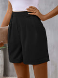 Pocketed Mid-Rise Waist Shorts - Trendsi - Flyclothing LLC
