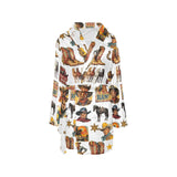 Baha Ranch Vintage Cowboy Collage Western Women's Robe - Baha Ranch Western Wear - Flyclothing LLC