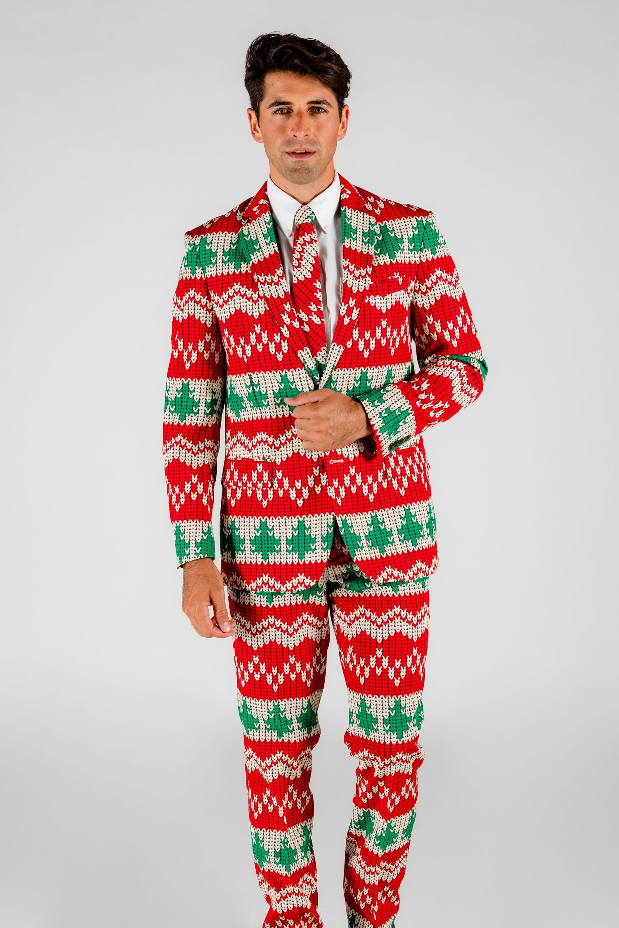 The Red Ryder | Knit Print Christmas Suit - Shinesty