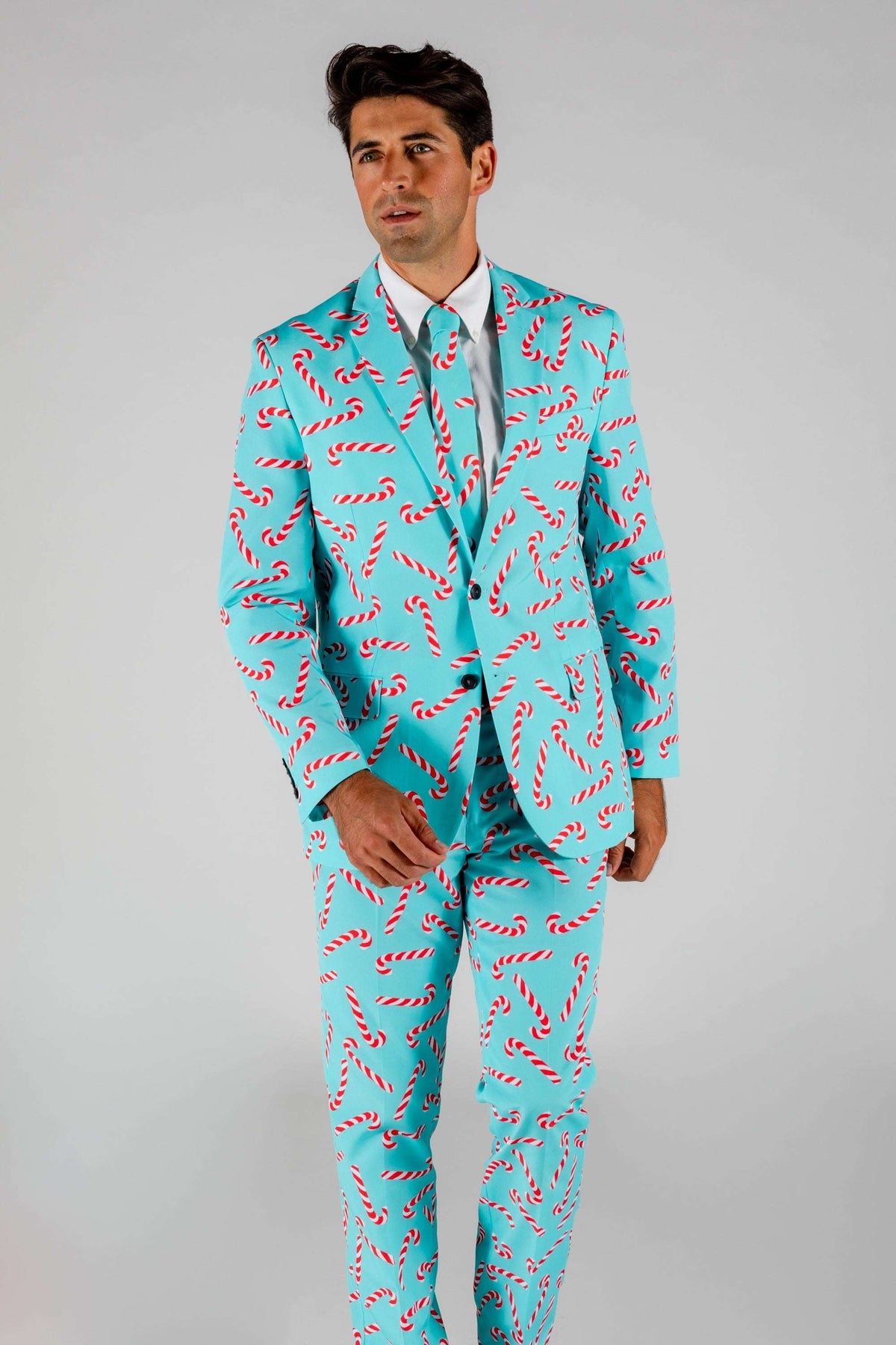 The Peppermint Pimp Canes | Candy Cane Print Christmas Suit - Shinesty - Flyclothing LLC