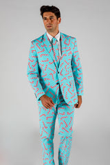 The Peppermint Pimp Canes | Candy Cane Print Christmas Suit - Shinesty