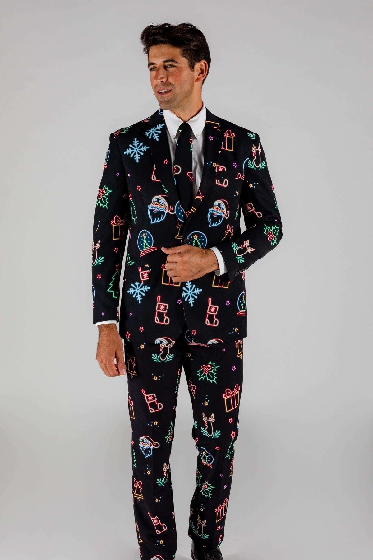 The Naughty Neon Noel | Neon Lights Christmas Suit - Shinesty - Flyclothing LLC