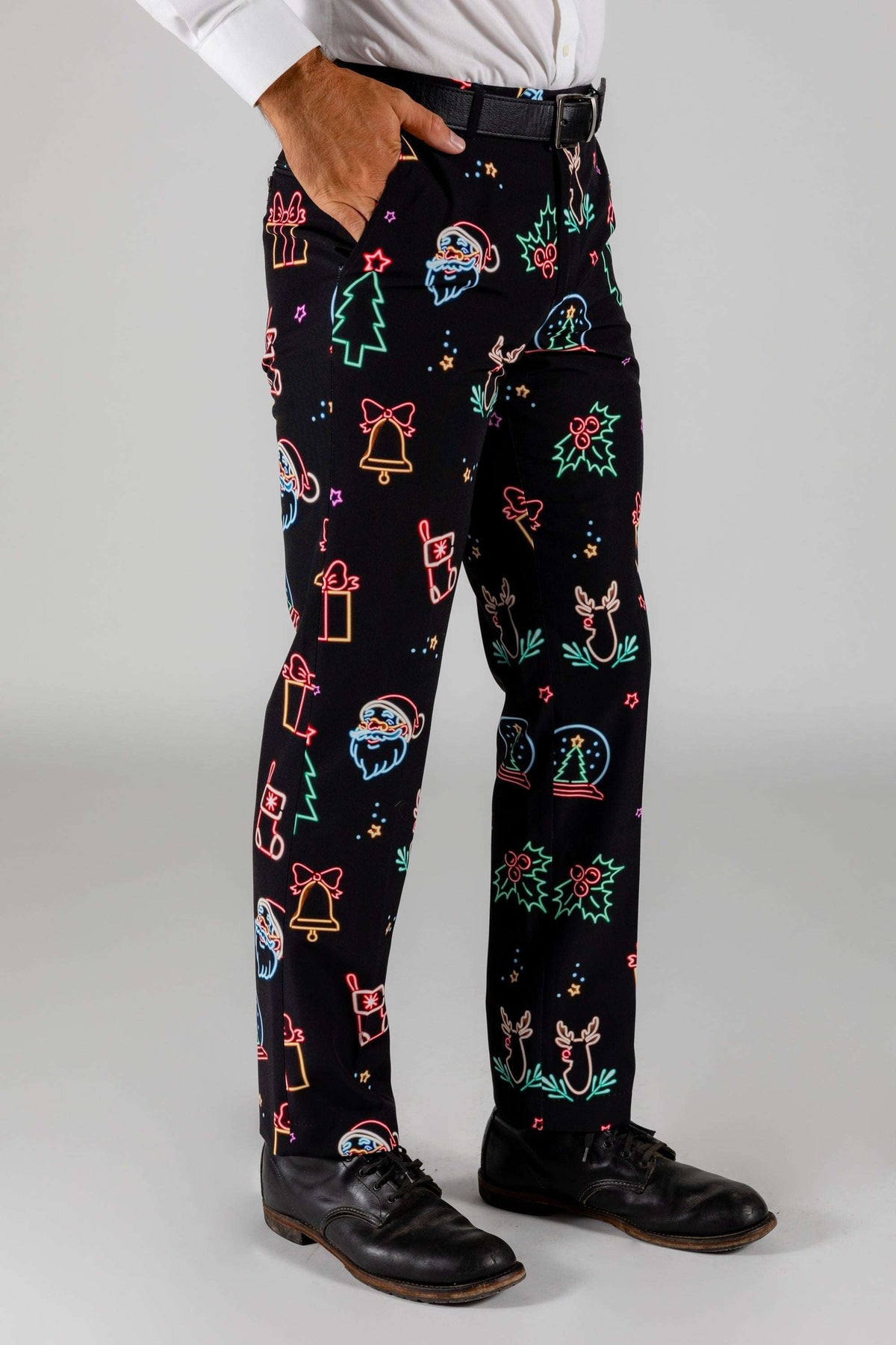The Naughty Neon Noel | Neon Lights Christmas Pants - Shinesty - Flyclothing LLC