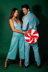 The Peppermint Pimp Canes | Candy Cane Print Christmas Suit - Shinesty