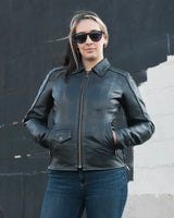 Free Spirit - Women's Motorcycle Leather Jacket - First Manufacturing Company - Flyclothing LLC