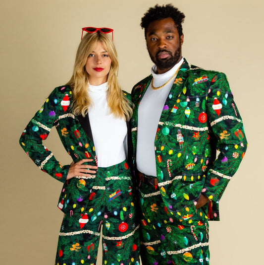 The Christmas Tree Camo | Christmas Tree Print Women's Suit - Shinesty