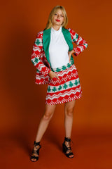 The Red Ryder | Women's Knit Print Christmas Skirt - Shinesty