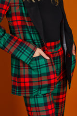 The Lincoln Log Love Daddy/Lady | Women's Green Plaid Christmas Suit - Shinesty - Flyclothing LLC
