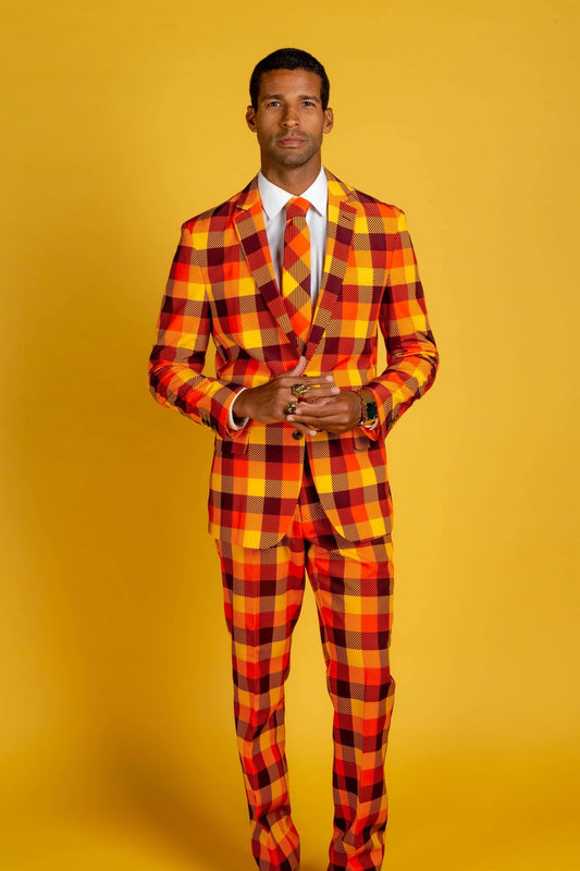 That 70s Suit | Thanksgiving Plaid Suit - Shinesty