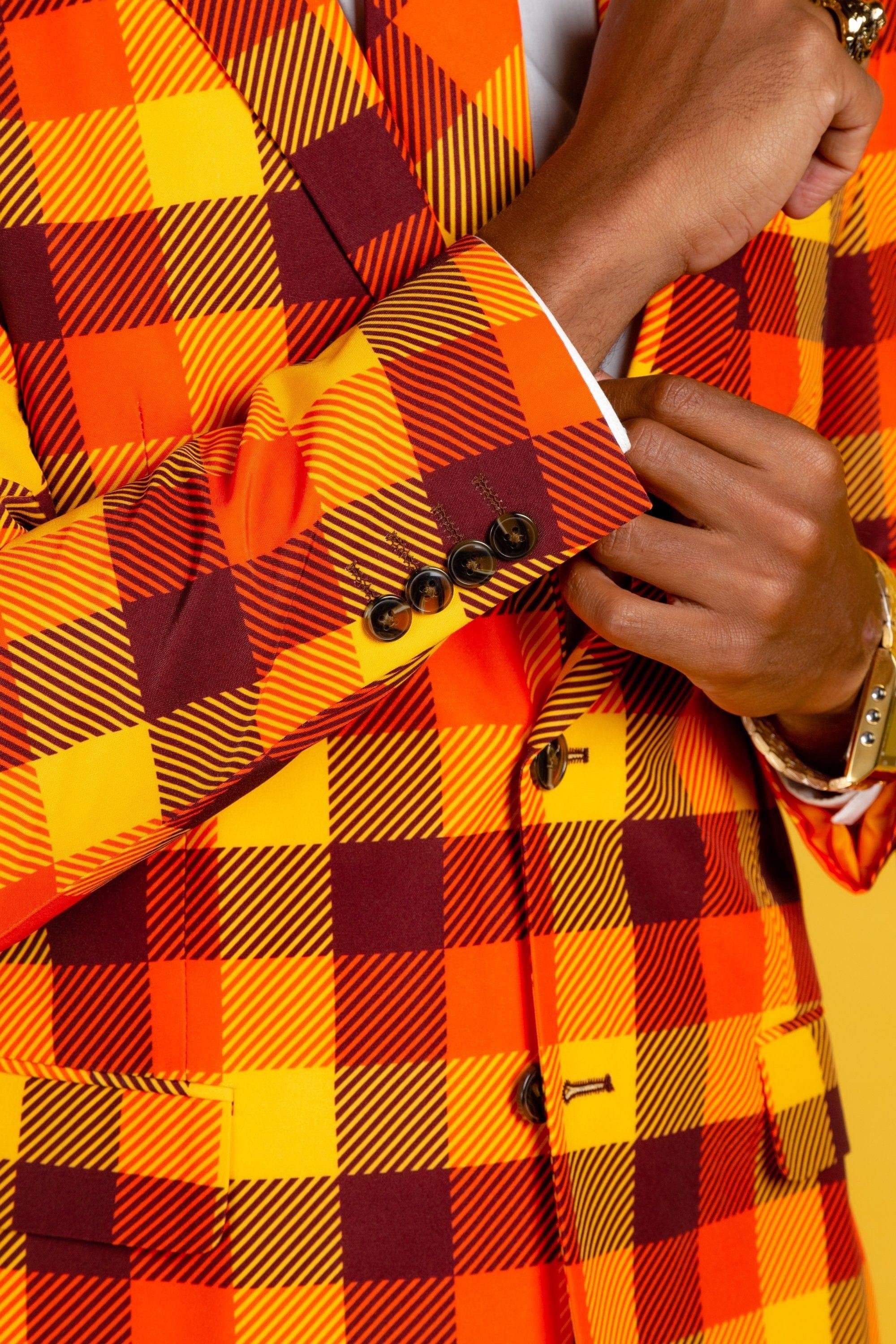 That 70s Suit | Thanksgiving Plaid Suit - Shinesty