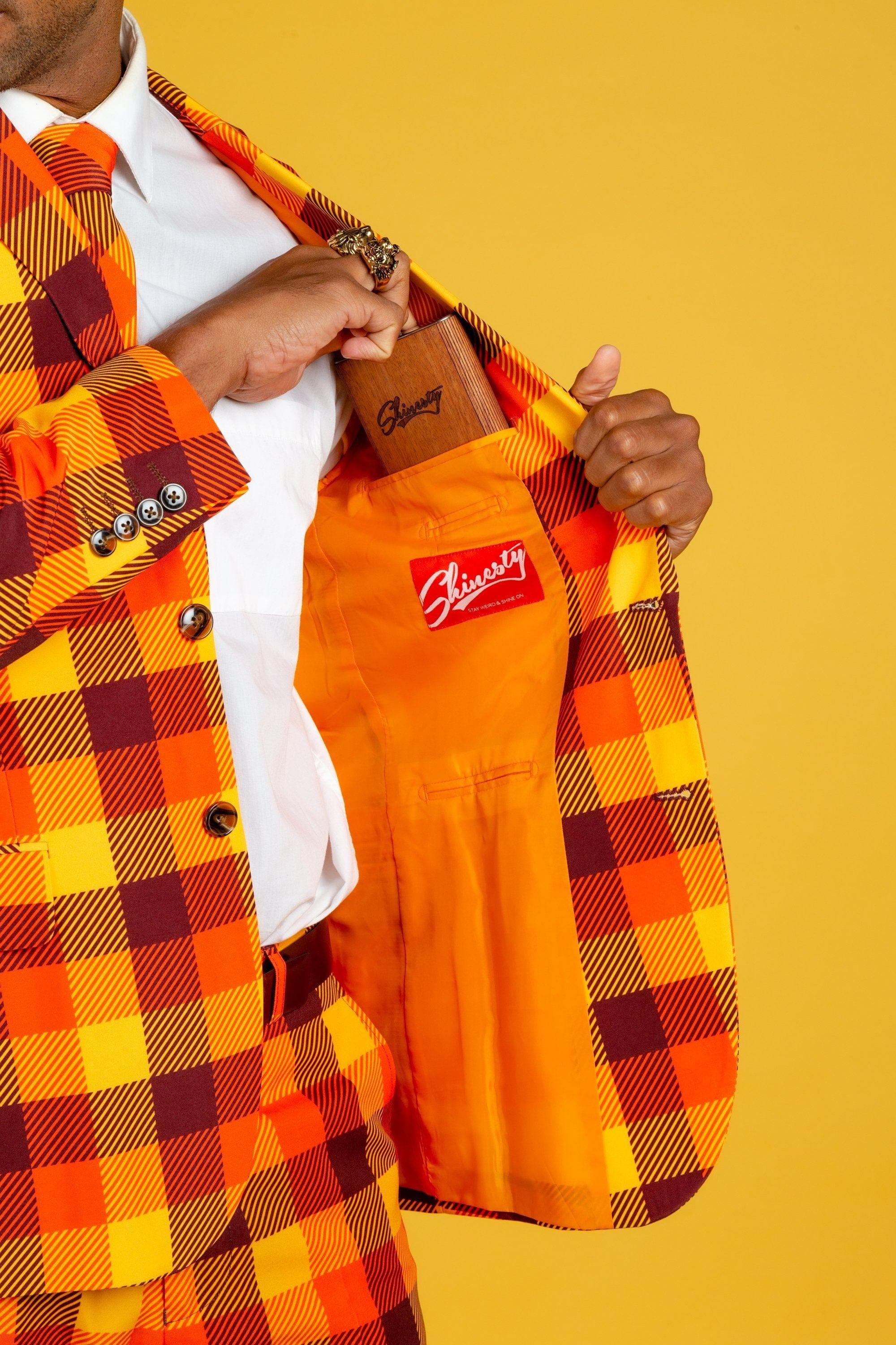 That 70s Suit | Thanksgiving Plaid Suit - Shinesty
