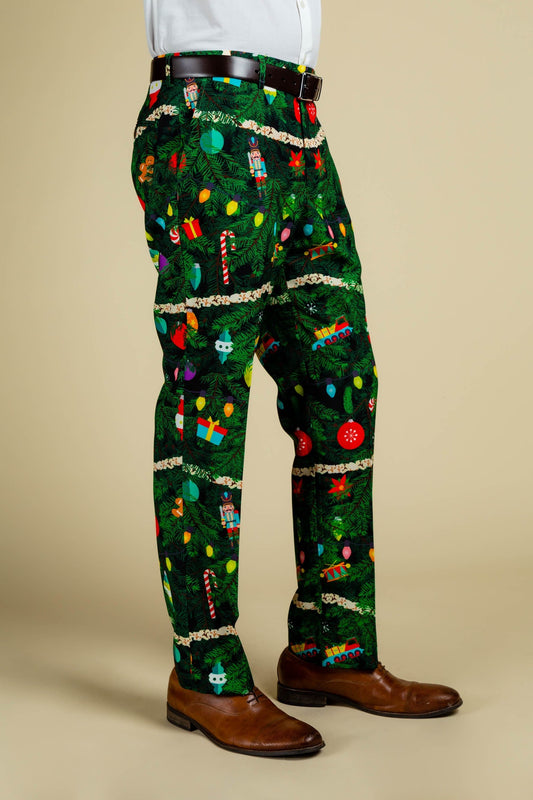 The Christmas Tree Camo | Men's Christmas Tree Print Pants - Shinesty