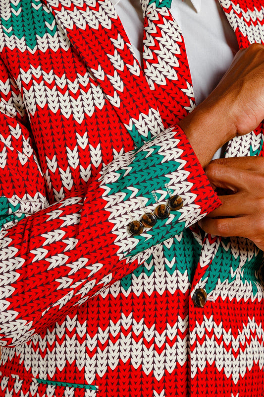 The Red Ryder | Knit Print Christmas Suit - Shinesty