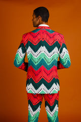 The Dapper Doily | Quilted Print Christmas Suit - Shinesty