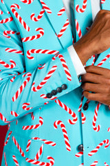 The Peppermint Pimp Canes | Candy Cane Print Christmas Suit - Shinesty