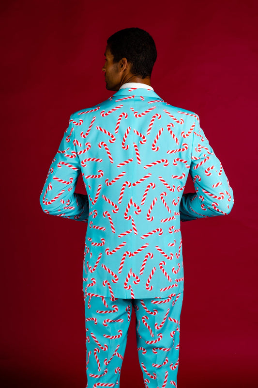 The Peppermint Pimp Canes | Candy Cane Print Christmas Suit - Shinesty