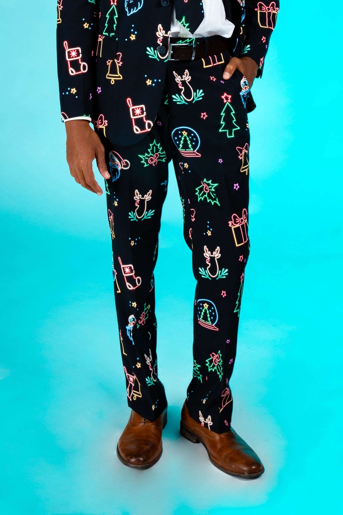 The Naughty Neon Noel | Neon Lights Christmas Pants - Shinesty - Flyclothing LLC