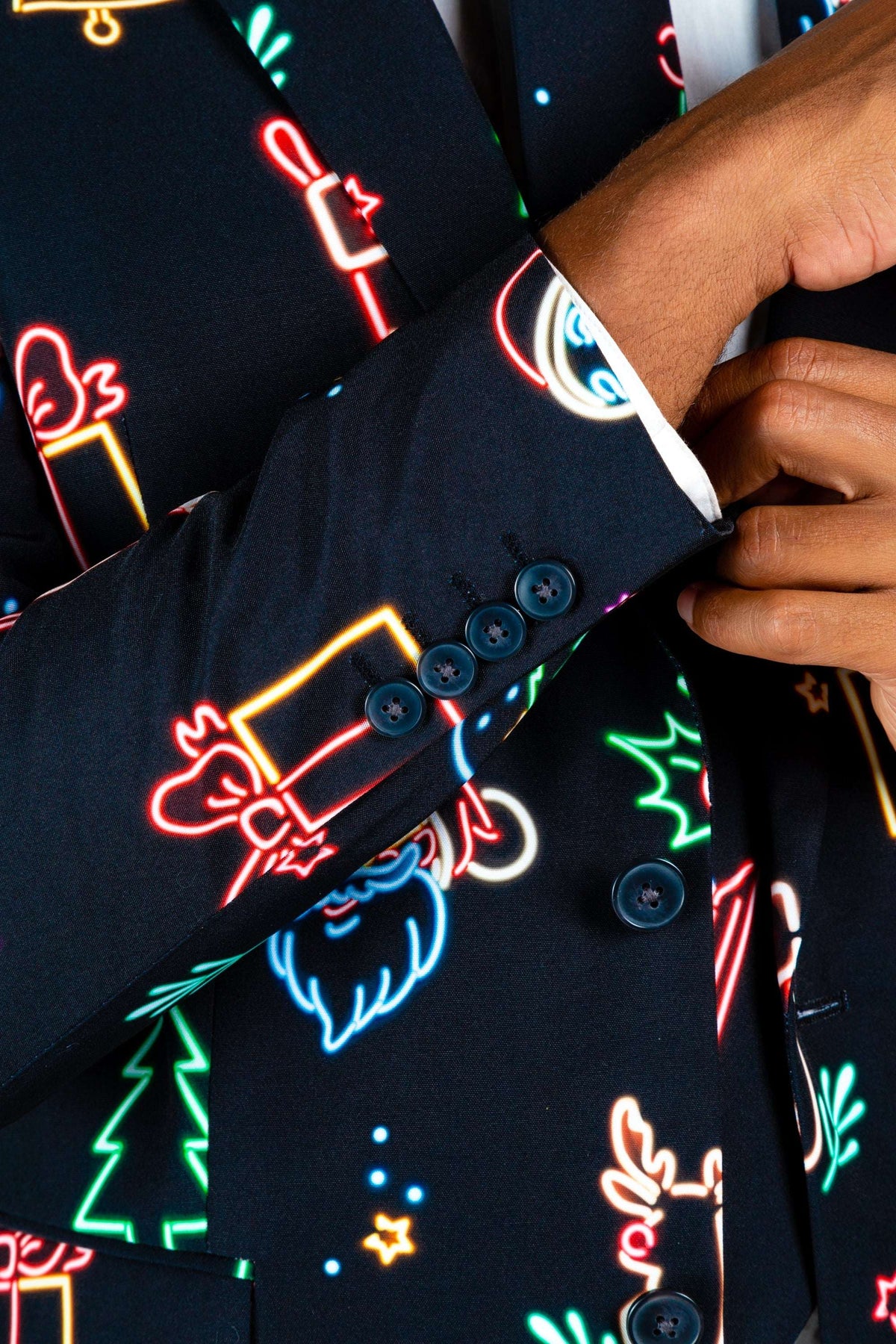 The Naughty Neon Noel | Neon Lights Christmas Suit - Shinesty - Flyclothing LLC