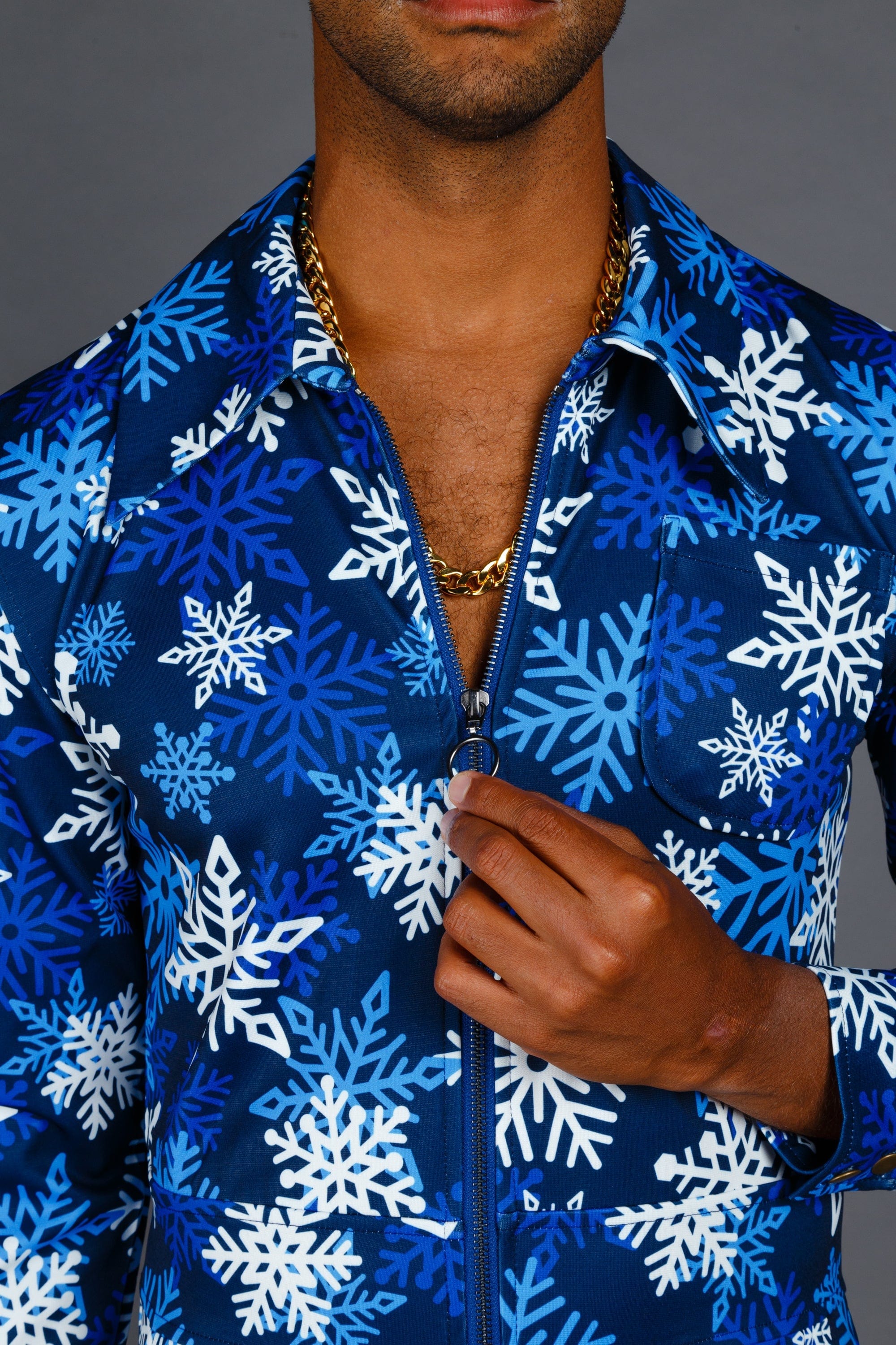 The Young Frosty | Snowflake Christmas Flight Suit - Shinesty