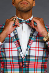 The Scotch on the Rocks | White Plaid Christmas Suit - Shinesty