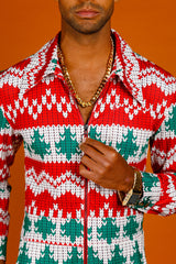 The Red Ryder | Men's Knit Print Christmas Flight Suit - Shinesty