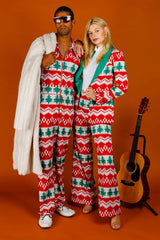 The Red Ryder | Men's Knit Print Christmas Flight Suit - Shinesty