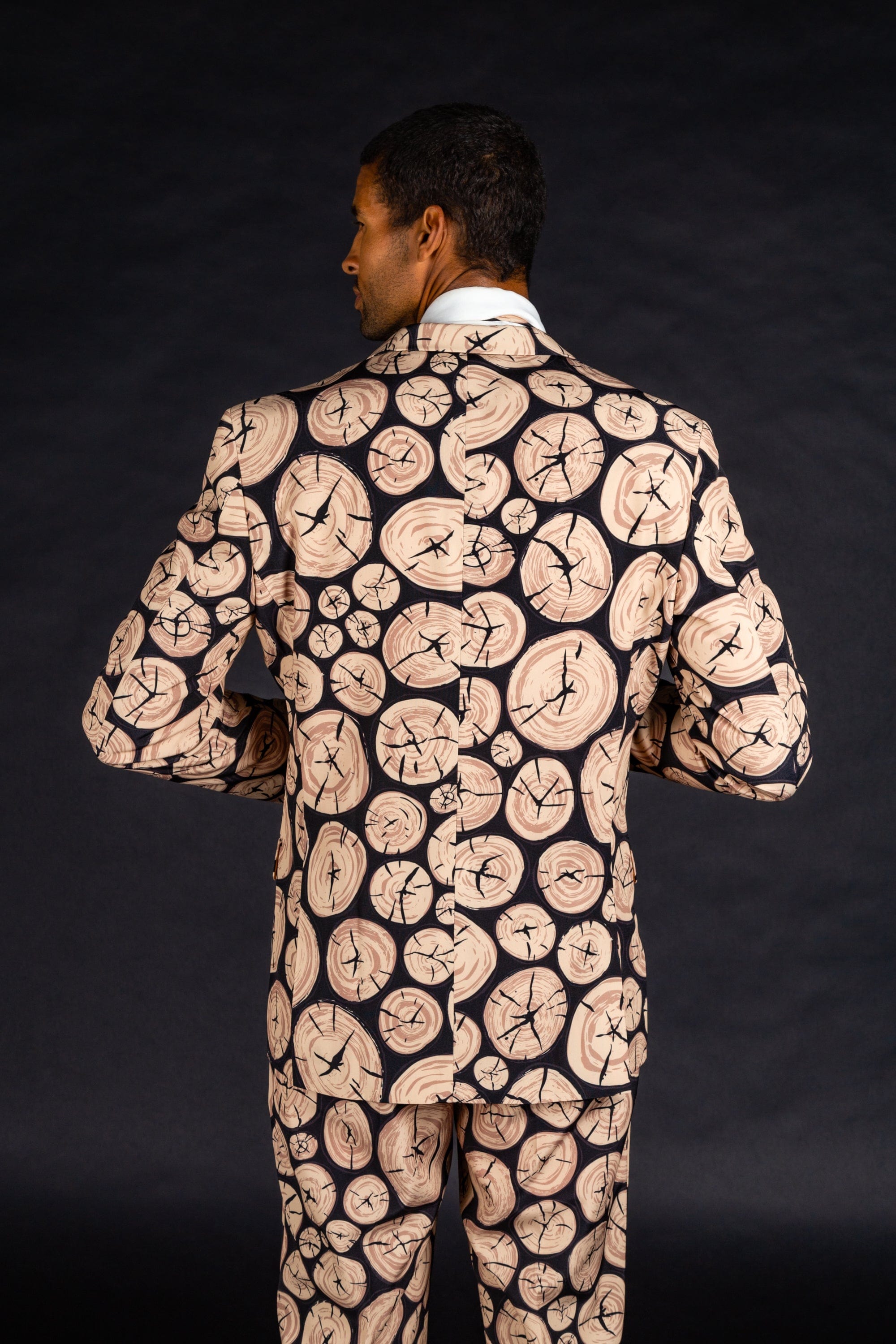 The Xmas Morning Wood | Wood Print Christmas Suit - Shinesty