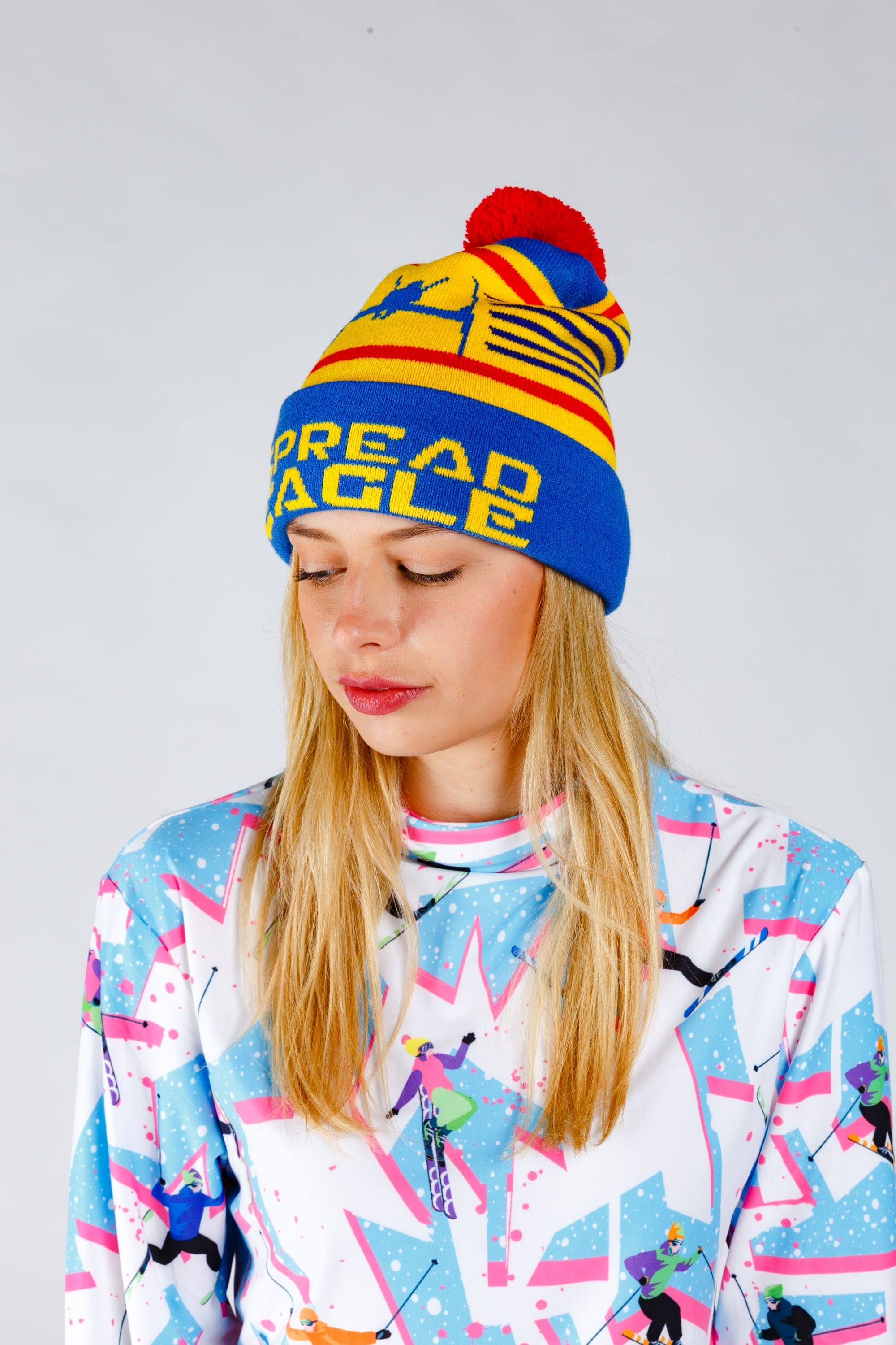 The Spread Eagle | Retro Ski Beanie - Shinesty