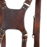 Goat Leather Dual Camera Harness - Classy Leather Bags - Flyclothing LLC