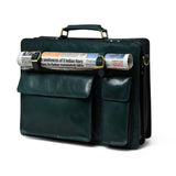 Tuscany Italian Leather Briefcase, Green - Classy Leather Bags - Flyclothing LLC