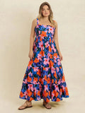 Plus Size Printed Square Neck Cami Dress - Trendsi