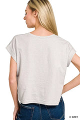Zenana Round Neck Short Sleeve American Flag T-Shirt - Trendsi - Flyclothing LLC