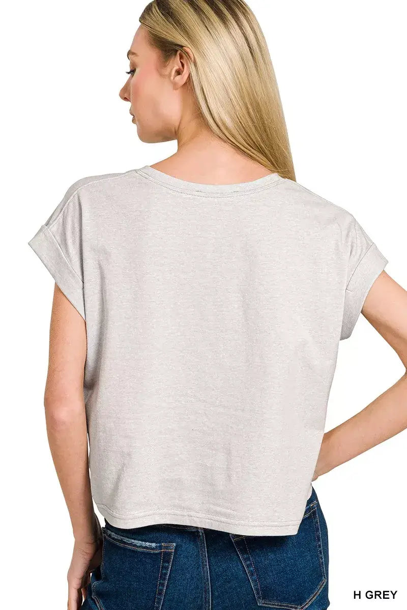 Zenana Round Neck Short Sleeve American Flag T-Shirt - Trendsi - Flyclothing LLC