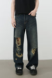 Men's Distressed Wide Leg Jeans - Trendsi