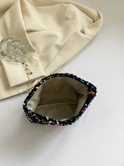 Sequin Clutch with Zipper - Trendsi