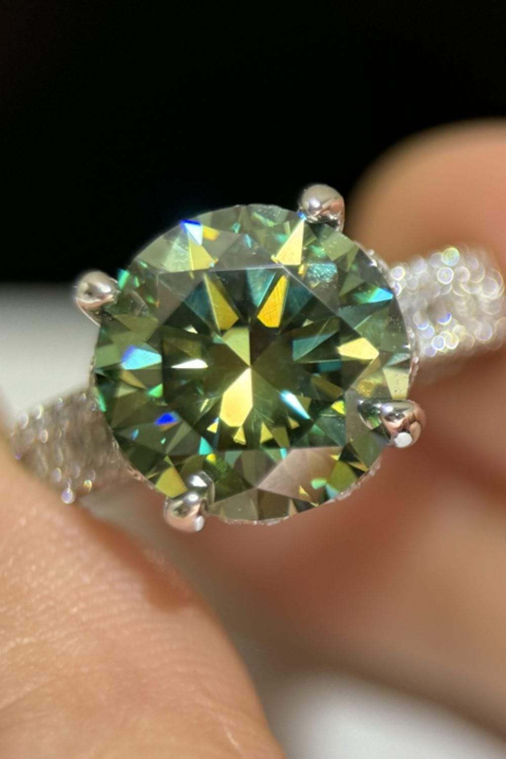 5 Carat Moissanite 925 Sterling Silver Ring - Trendsi - Flyclothing LLC