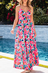 Printed V-Neck Maxi Cami Dress - Trendsi - Flyclothing LLC