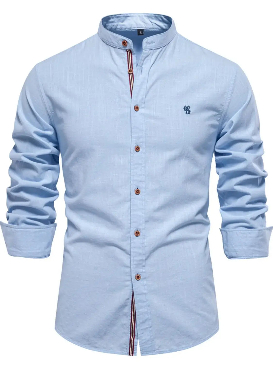 Men's Full Size Button Down Embroidered Shirt Plus Size - Trendsi - Flyclothing LLC