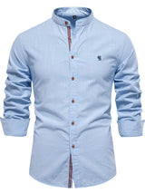 Men's Full Size Button Down Embroidered Shirt Plus Size - Trendsi - Flyclothing LLC