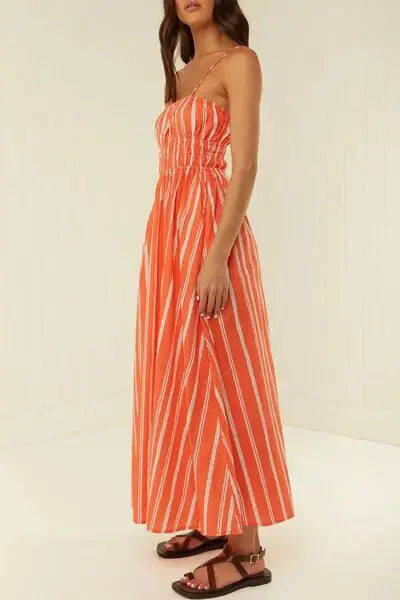 Striped Square Neck Cami Dress - Trendsi - Flyclothing LLC