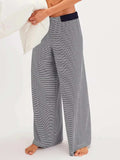 Drawstring Striped Wide Leg Pants - Trendsi - Flyclothing LLC