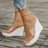 Open Toe Wedge Sandals - Trendsi